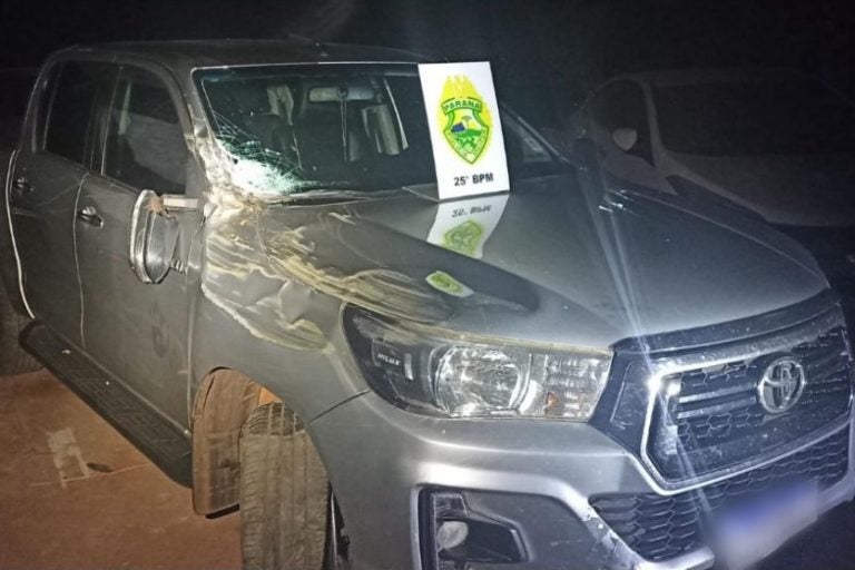 Polícia recupera caminhonete furtada em Umuarama horas após o crime.