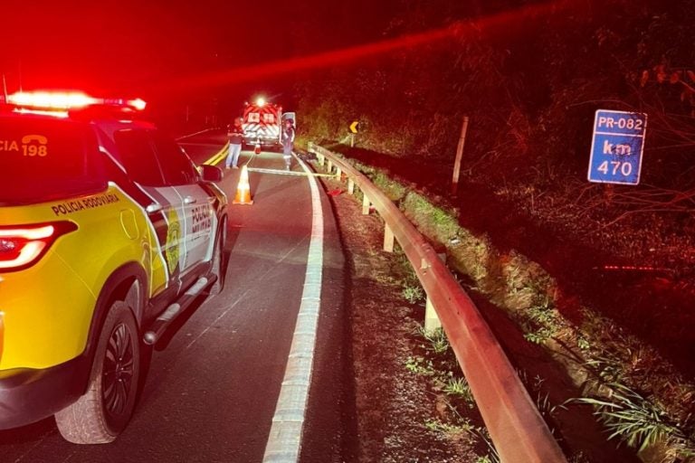 Jovem morre em acidente de moto na PR-082