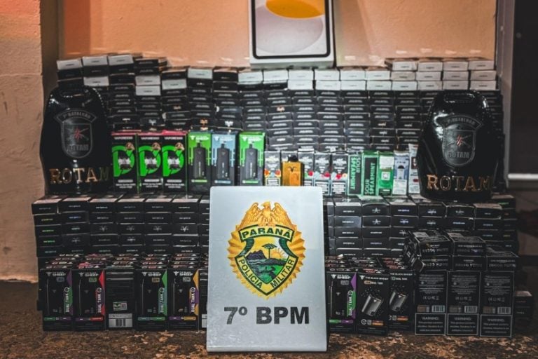 Polícia apreende quase 900 cigarros eletrônicos contrabandeados em Cruzeiro do Oeste