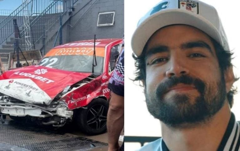 Caio Castro sofre acidente de carro durante treino em autódromo no Paraná.