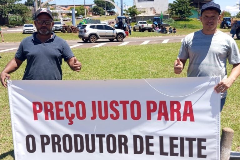 Manifestação dos produtores de leite