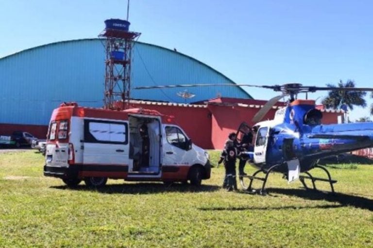 Bombeiro sofre queimaduras durante combate a incêndio em Goioerê.