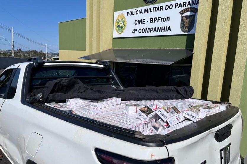 Condutor é preso com 1,5 mil pacotes de cigarros em Tapira.