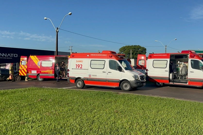 Acidente no trevo do Parque de Exposições deixa três pessoas feridas nesta quarta-feira