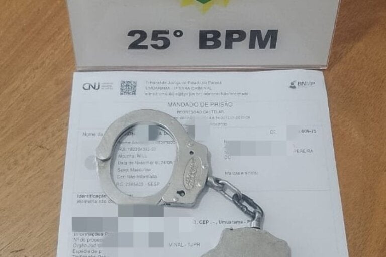 mandado de prisão por tráfico de drogas em Umuarama