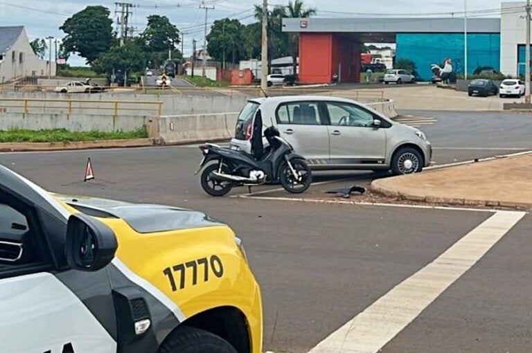 Motociclista Fica Ferido Após Colisão No Trevo Do Gauchão