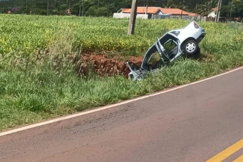Morre terceira vítima de colisão em barranco na PR-554; família seguia para festa de aniversário