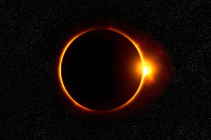 Eclipse Solar Anel De Fogo