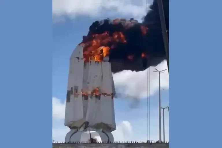 Incêndio destrói imagem de Nossa Senhora de Fátima; estátua estava em construção