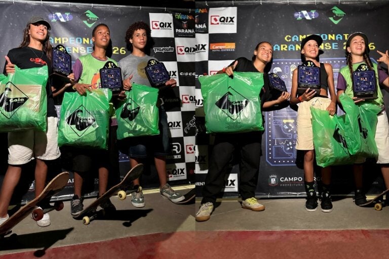 Equipe do Ceju faz bonito e conquista bons resultados no Paranaense de Skate
