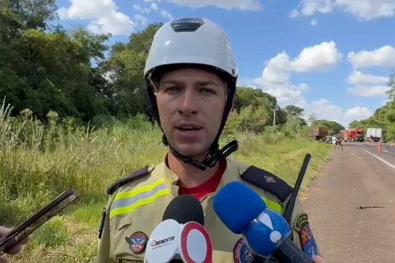 Tenente do Corpo de Bombeiros relata dinâmica de acidente mortes próximo ao trevo de Lovat