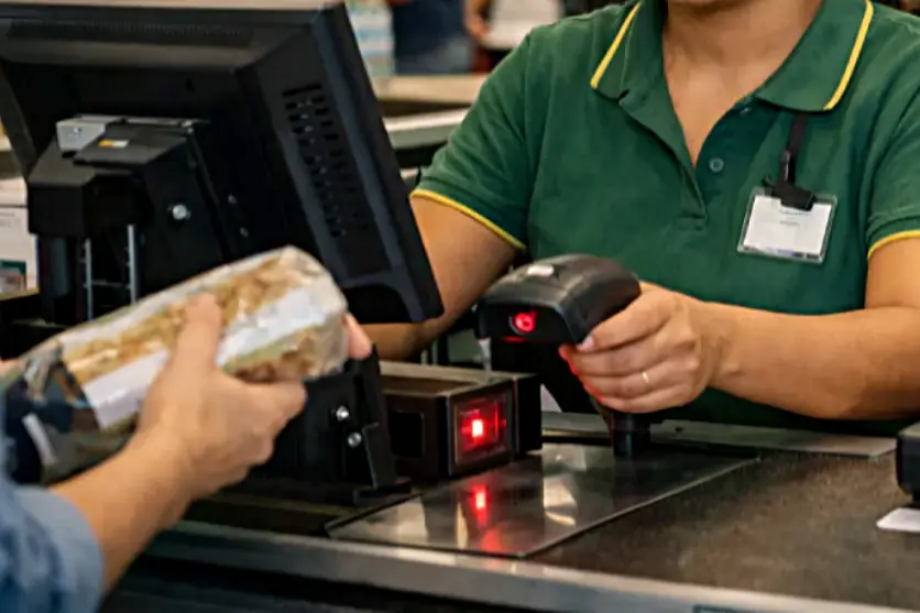 operador de caixa em mercado