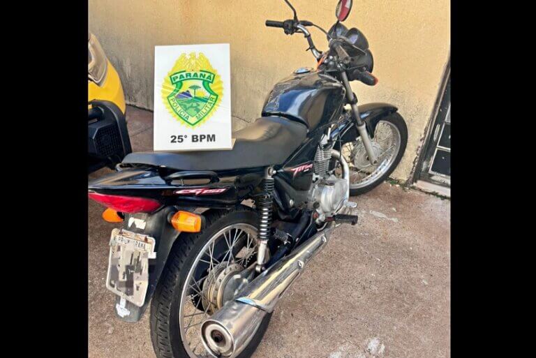 Condutor sem CNH e com moto irregular é flagrado pela PM de Umuarama