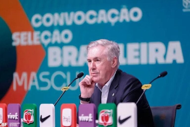 Sem Neymar, Carlo Ancelotti anuncia convocação da Seleção para amistosos