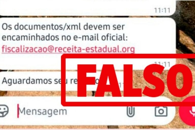 Receita Estadual alerta sobre tentativas de golpe através do WhatsApp