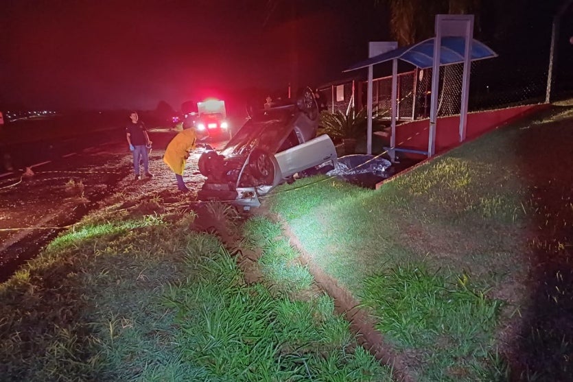 Condutor atropela capivara e morre após capotamento na BR-376