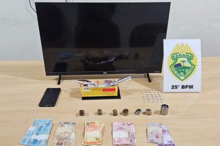 Operação em Pérola prende suspeito de feminicídio e apreende drogas e TV furtada