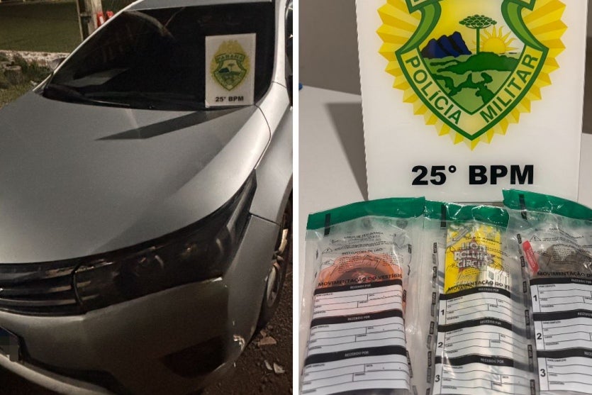 Jovem é flagrado com maconha e tem carro recolhido por débitos em Umuarama