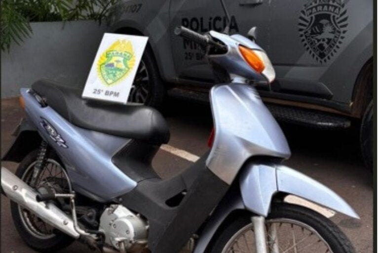 Motoneta furtada é recuperada pela PM durante patrulhamento no Parque Daniele