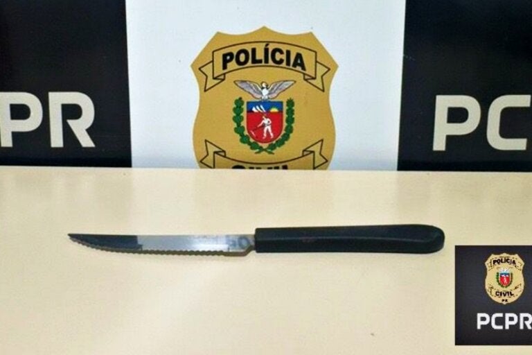 Icaraíma: PCPR prende mulher que perseguiu ex com faca e a agrediu com panela de pressão