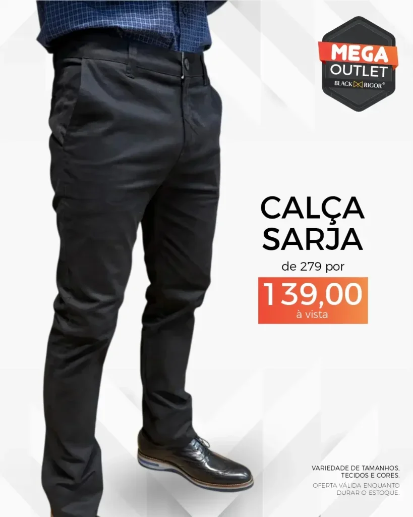 Mega Outlet Black Rigor: Preço de fábrica e alfaiataria gratuita em Umuarama 