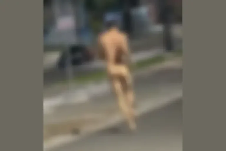 Peladão com tornozeleira eletrônica é flagrado correndo em avenida de Umuarama; veja o vídeo