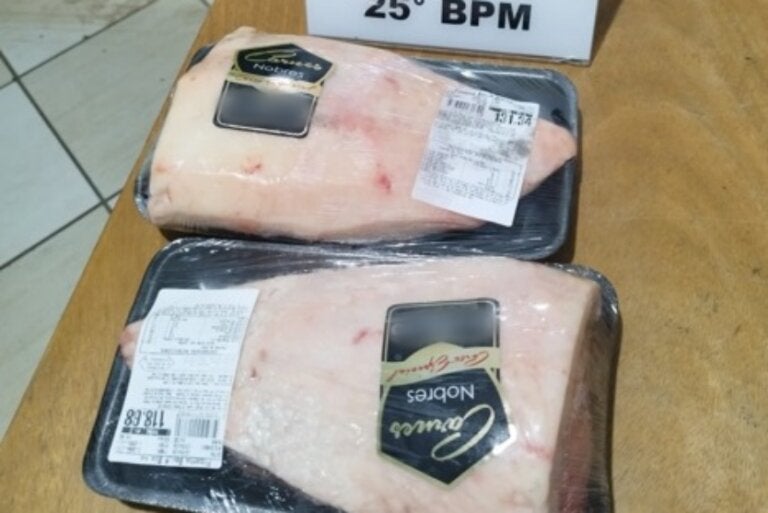 Homem é detido por furtar picanhas em supermercado no Centro de Umuarama