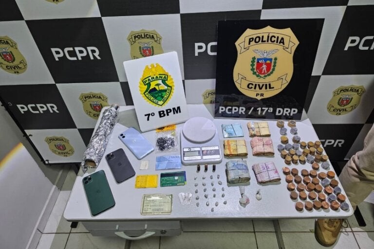 Polícia Civil prende trio por tráfico em Tapejara e apreende drogas, munições e dinheiro.
