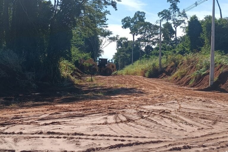 Estrada de chão em Umuarama.