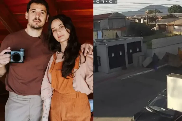 Casal que perdeu R$ 30 mil em equipamentos e imagens da mochila sendo recuperada pelos coletores.