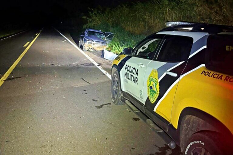 PR-482: Condutora fica ferida após colisão com caminhão entre Umuarama e Maria Helena