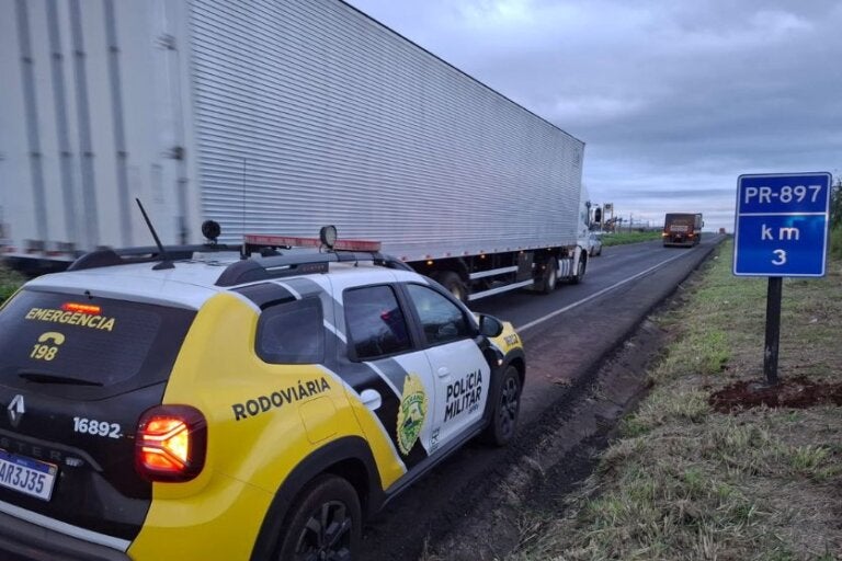 Motociclista fica ferido após acidente na rodovia PR-323, em Cianorte
