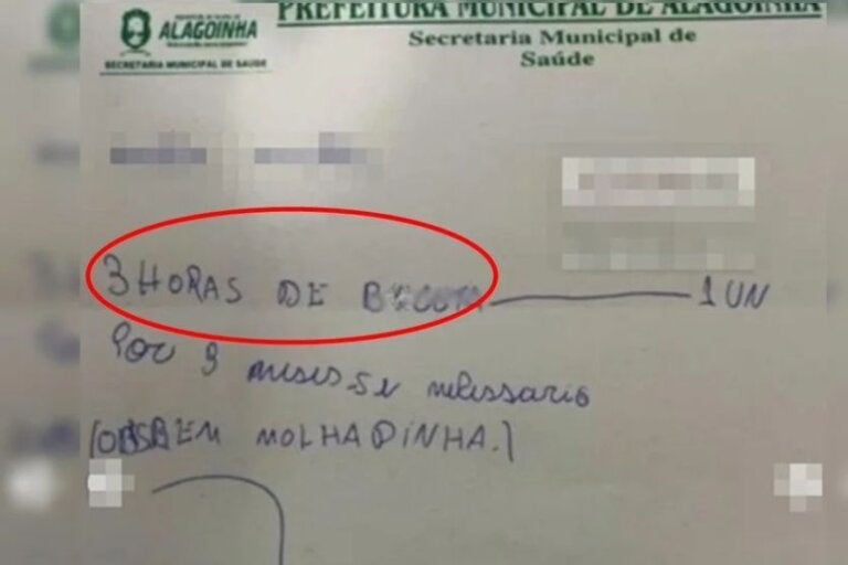 ‘3 horas de buceta’: estagiárias são demitidas após receita médica bombar nas redes