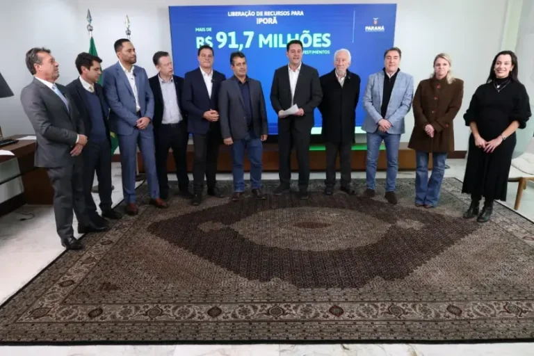Iporã recebe R$ 91,7 milhões e lidera pacote de investimentos do Governo do Paraná