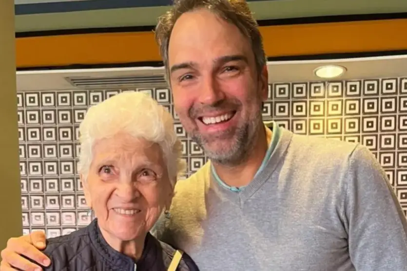 Tadeu Schmidt e sua mãe, Janira Schmidt.