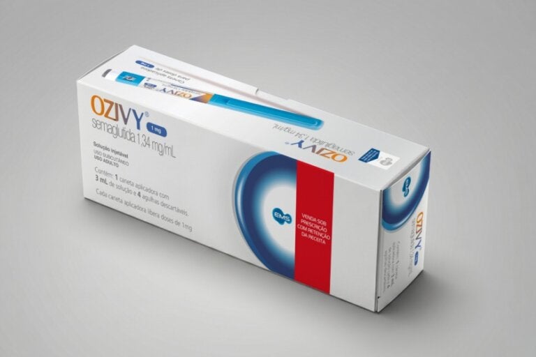Uma caixa do medicamento Ozivy.