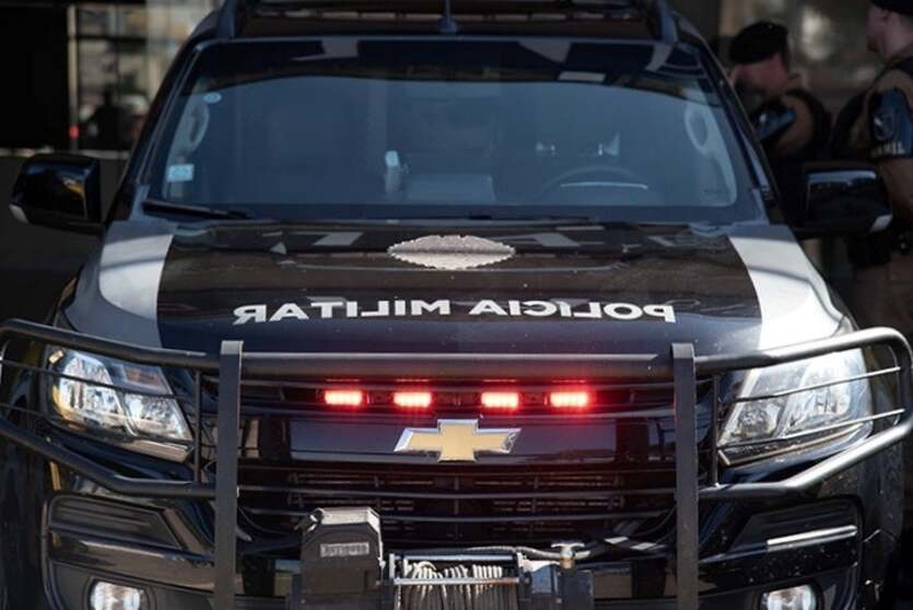 Foto de uma viatura da Rotam para ilustrar a matéria sobre o motorista que foi preso após uma tentativa de fuga em Umuarama.