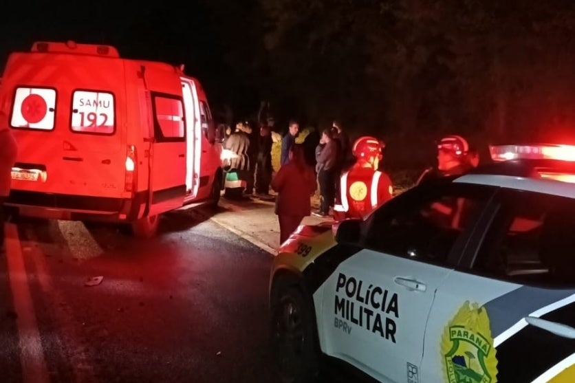 Local do acidente com a morte de jovens na PR-498.