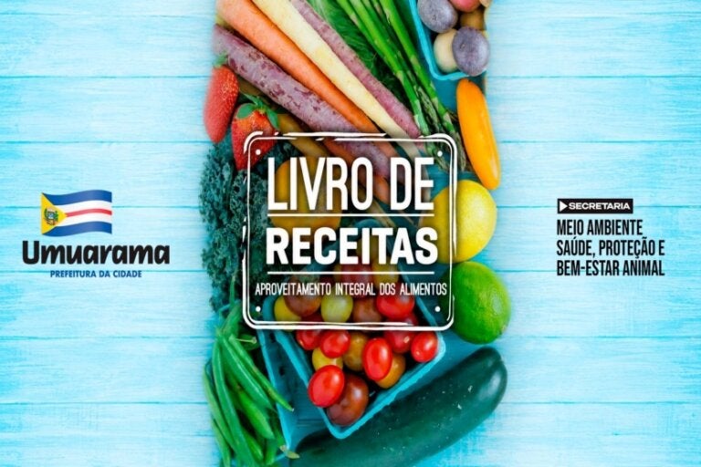 Imagem do livro de receitas do Banco de Alimentos de Umuarama.