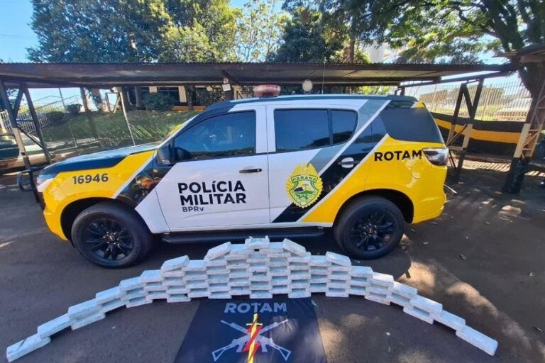 Apreensão de crack na rodovia PR-323 causa prejuízo de R$ 4 milhões ao tráfico
