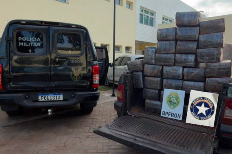 Unidade do BPFron em Umuarama apreende mais de 500 quilos de maconha após perseguição