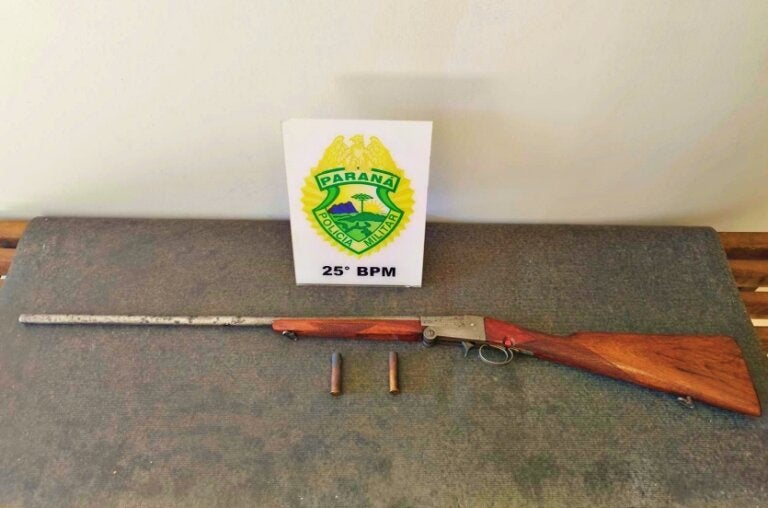 Polícia Militar de Umuarama apreende espingarda de morador de Serra dos Dourados