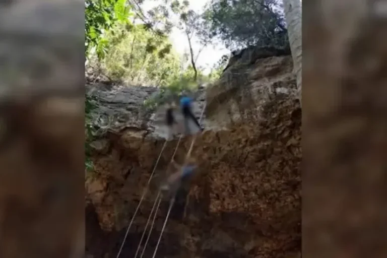 Mulher morre após despencar de encosta em atividade de rapel