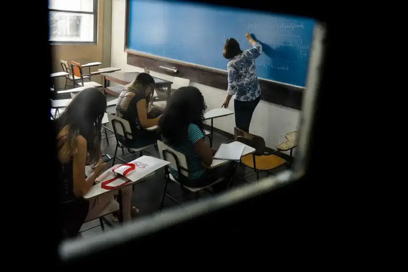 Sala de aula em uma universidade.