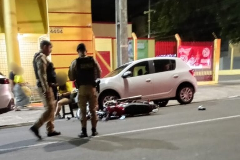 Local de atropelamento na avenida Londrina em Umuarama.