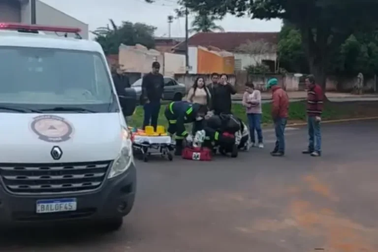 Idosa é atropelada ao atravessar avenida em Iporã e sofre suspeita de fratura no rosto