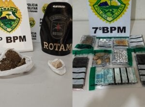 Drogas apreendidas em Cruzeiro do Oeste e Moreira Sales.