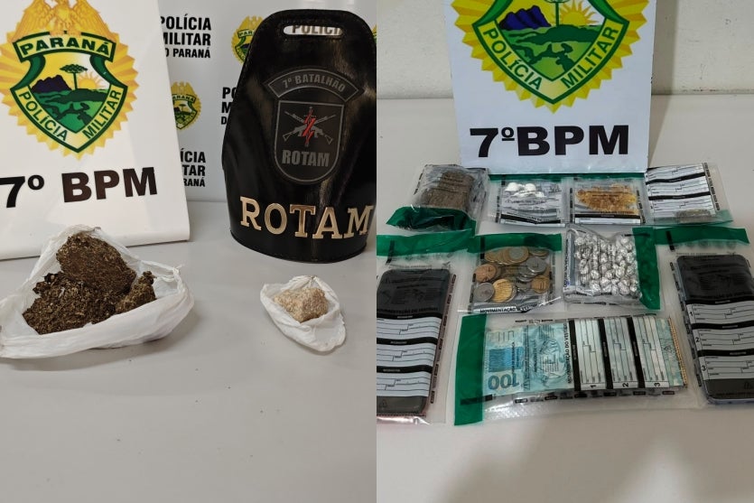 Drogas apreendidas em Cruzeiro do Oeste e Moreira Sales.
