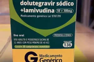 Foto do medicamento dolutegravir sódico, usado contra o HIV.