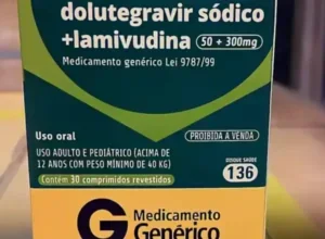 Foto do medicamento dolutegravir sódico, usado contra o HIV.